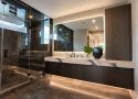 BA-007 Dark Marble Floating Vanity