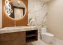 BA-018 Marble Powder Room Backlit Mirror