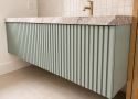 BA-022 Sage Green Fluted Vanity Marble Top