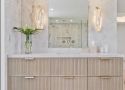 BA-027 White Marble Floating Vanity Bathroom