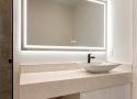 BA-028 Sleek minimalist bathroom with floating vanity