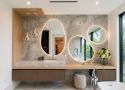 BA-030 Sleek modern bathroom with natural light