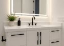 BA-031 Minimalist bathroom with backlit mirror