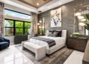 BR-004 Bedroom master Modern luxury bedroom with greenery view