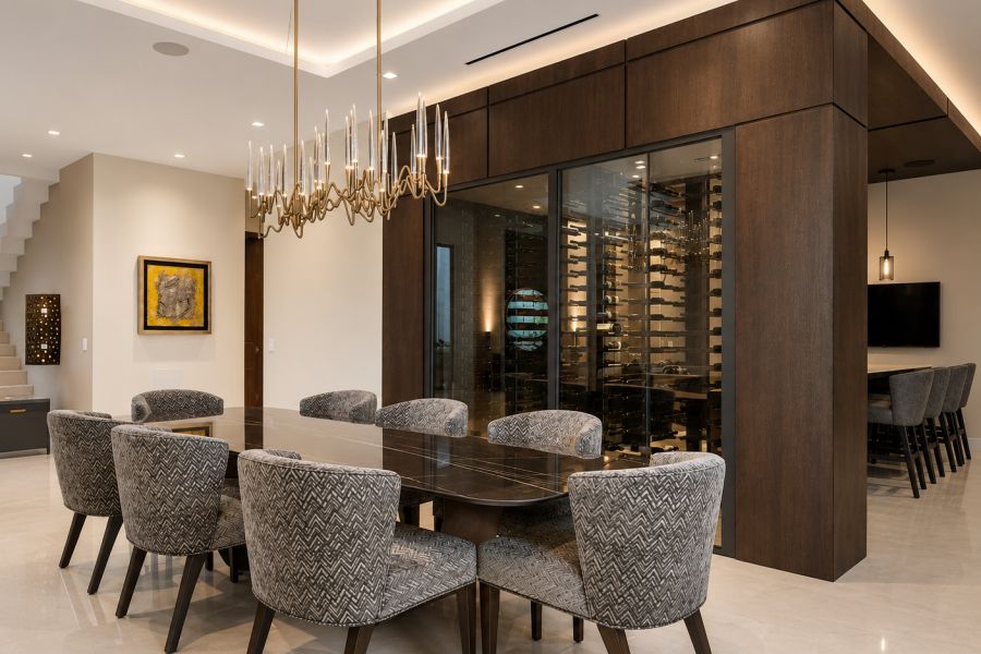 DR-002 Glass Wine Wall Dining