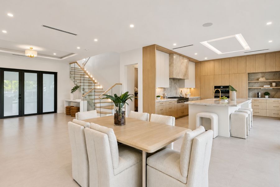 DR-006 Modern minimalist living and kitchen space