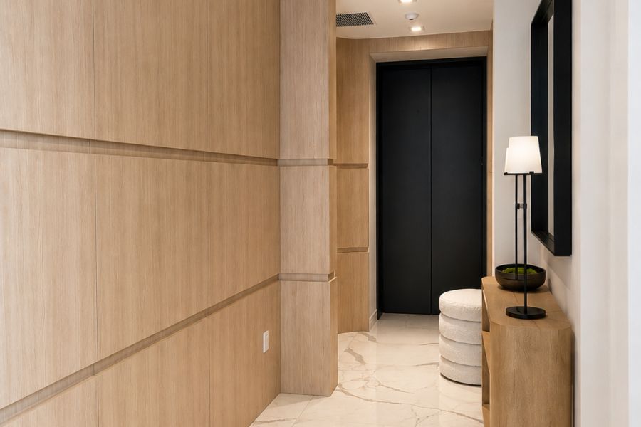 EX-003 Wood Panel Hallway