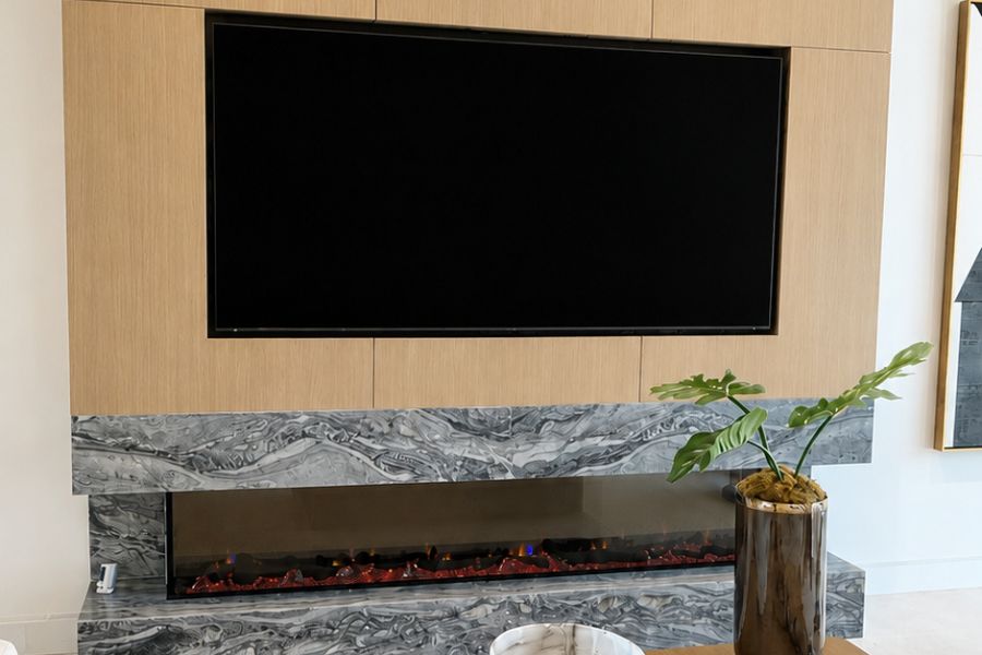 LR-002 Fireplace Feature Wall
