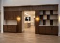 LR-017 Walnut Built In Display Wall