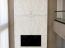 LR-019 White Marble Fireplace TV Wall