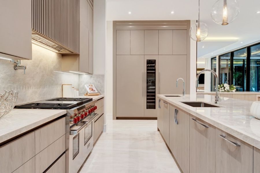 Galley Kitchen Taupe Cabinets – Sunshine Alliance
