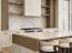 Light Wood Kitchen Marble Island Open Shelves – Sunshine Alliance