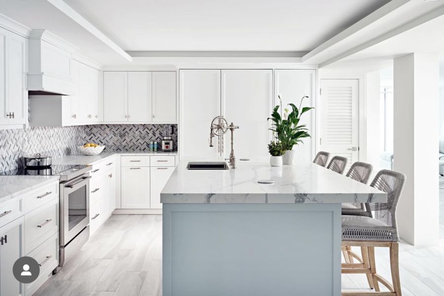 White Shaker Kitchen Island – Sunshine Alliance