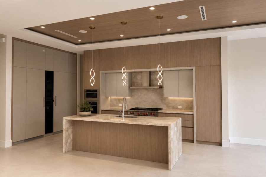 Wood Kitchen Marble Island – Sunshine Alliance
