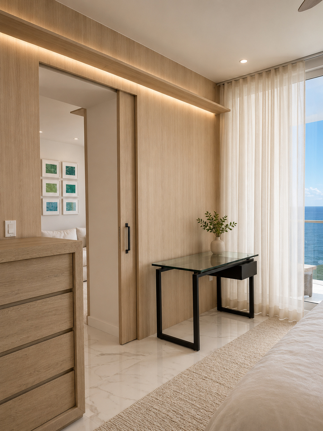 BR-002 Light Wood Bedroom Built Ins