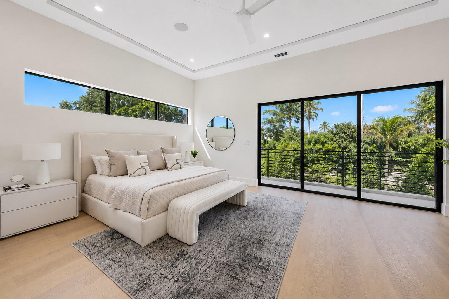 BR-008 Bedroom master Modern minimalist bedroom with tropical view