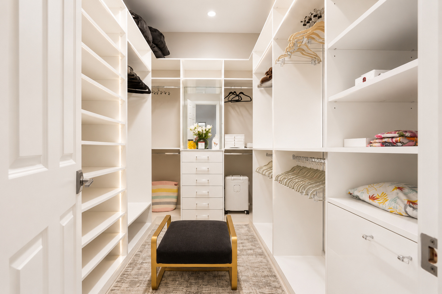 CL-008 Modern minimalist walk-in closet design