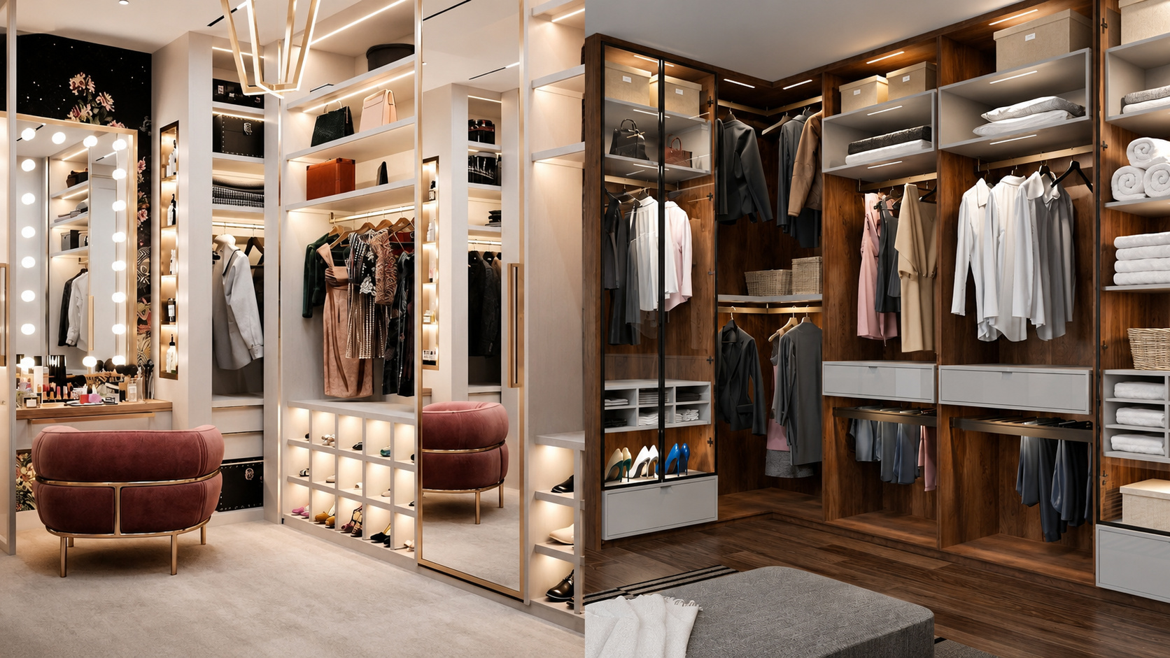 CL-009 Elegant modern walk-in closet design