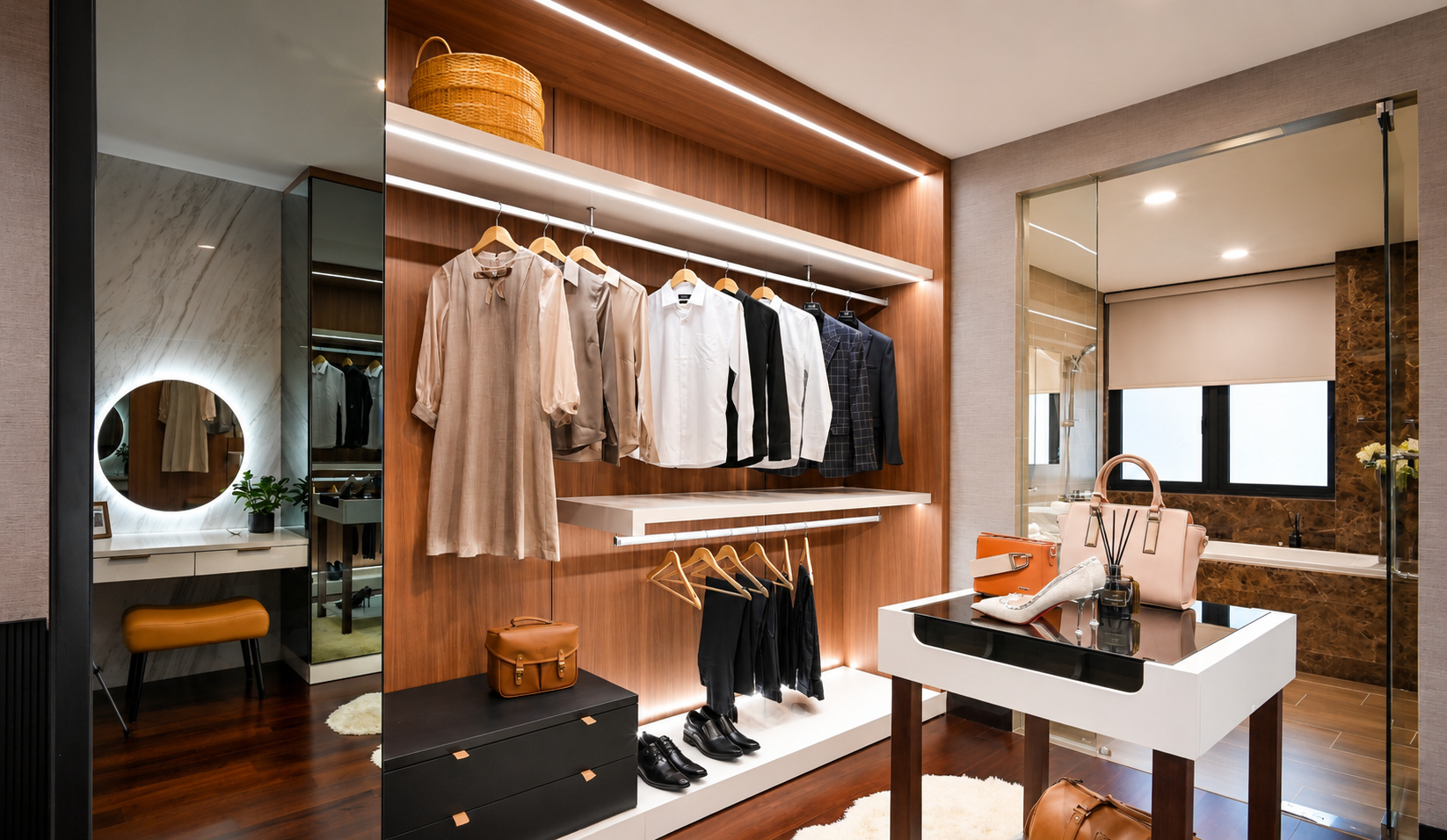 CL-010 Luxurious walk-in closet with modern design