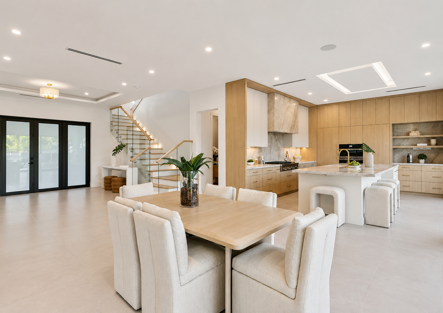 Modern minimalist living and kitchen space | Sunshine Alliance, Miami