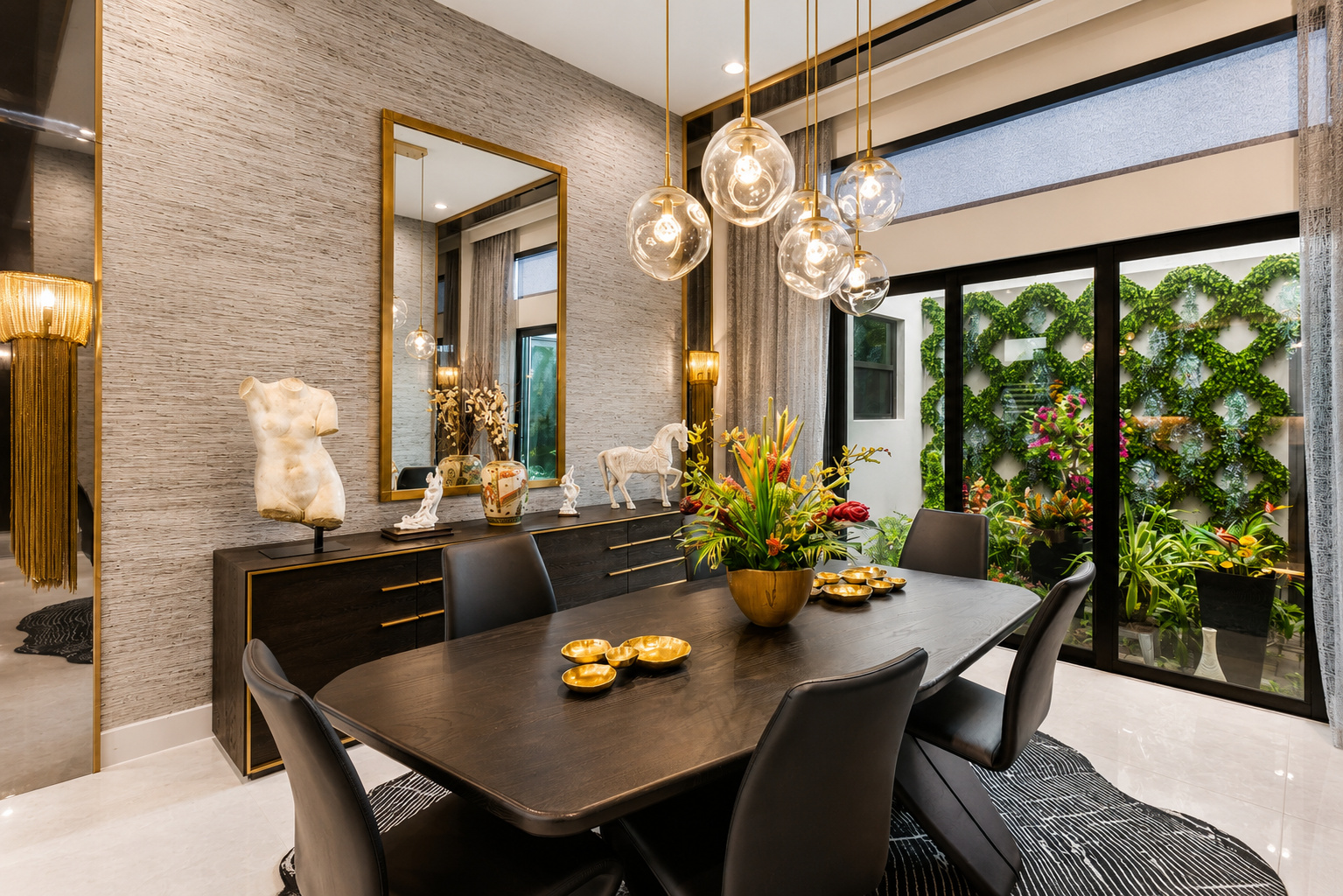 Elegant modern dining room with a view | Sunshine Alliance, Fort Lauderdale