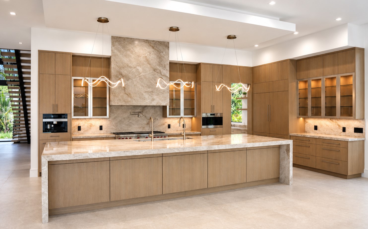 Spacious modern kitchen with natural tones | Sunshine Alliance, Deerfield Beach