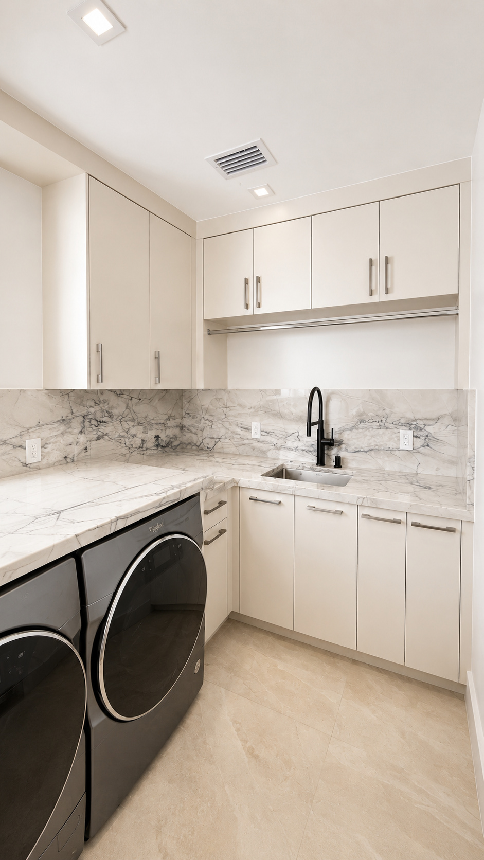 LA-007 Sleek modern laundry room design