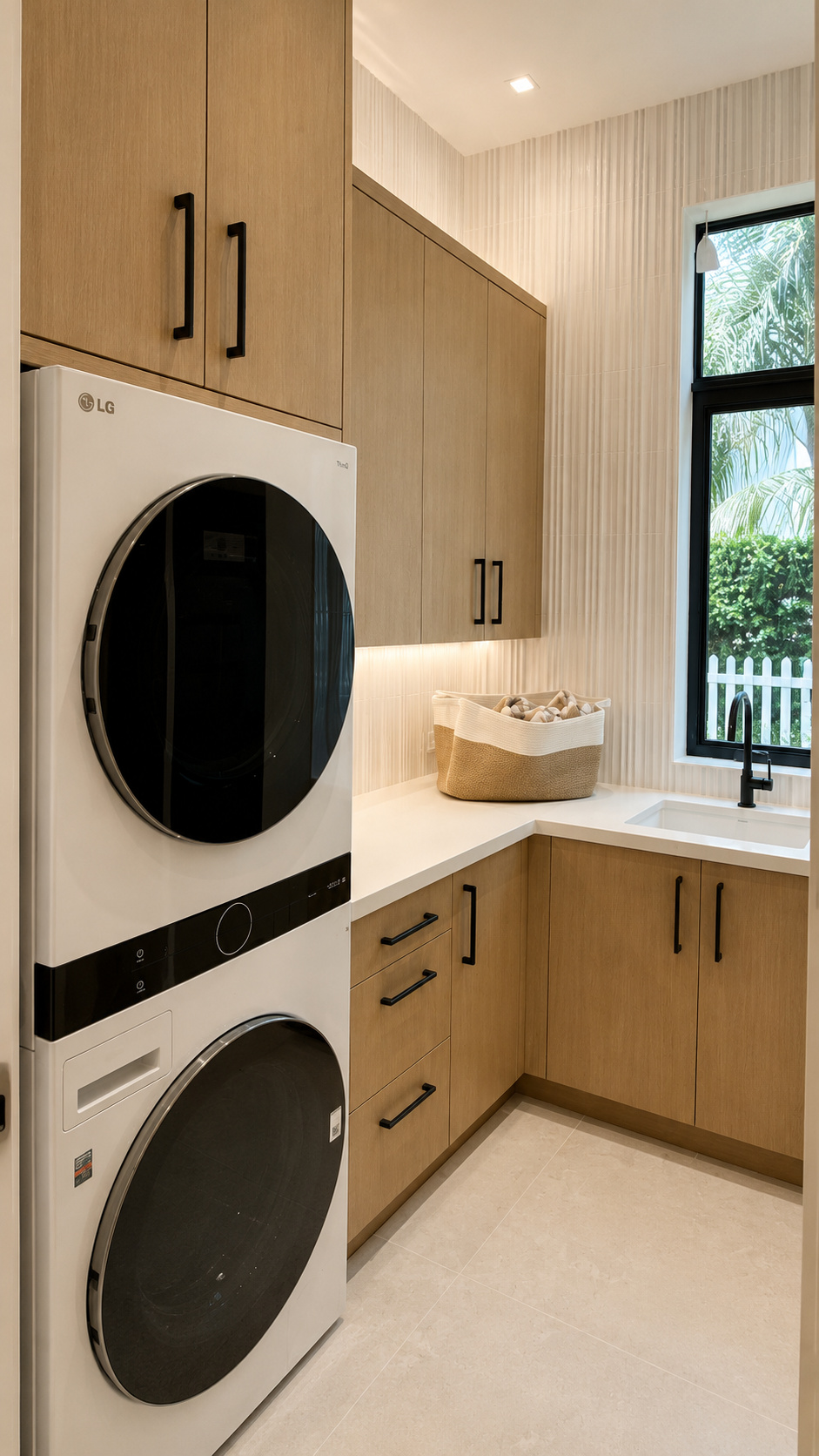 LA-011 Modern laundry room with sleek appliances