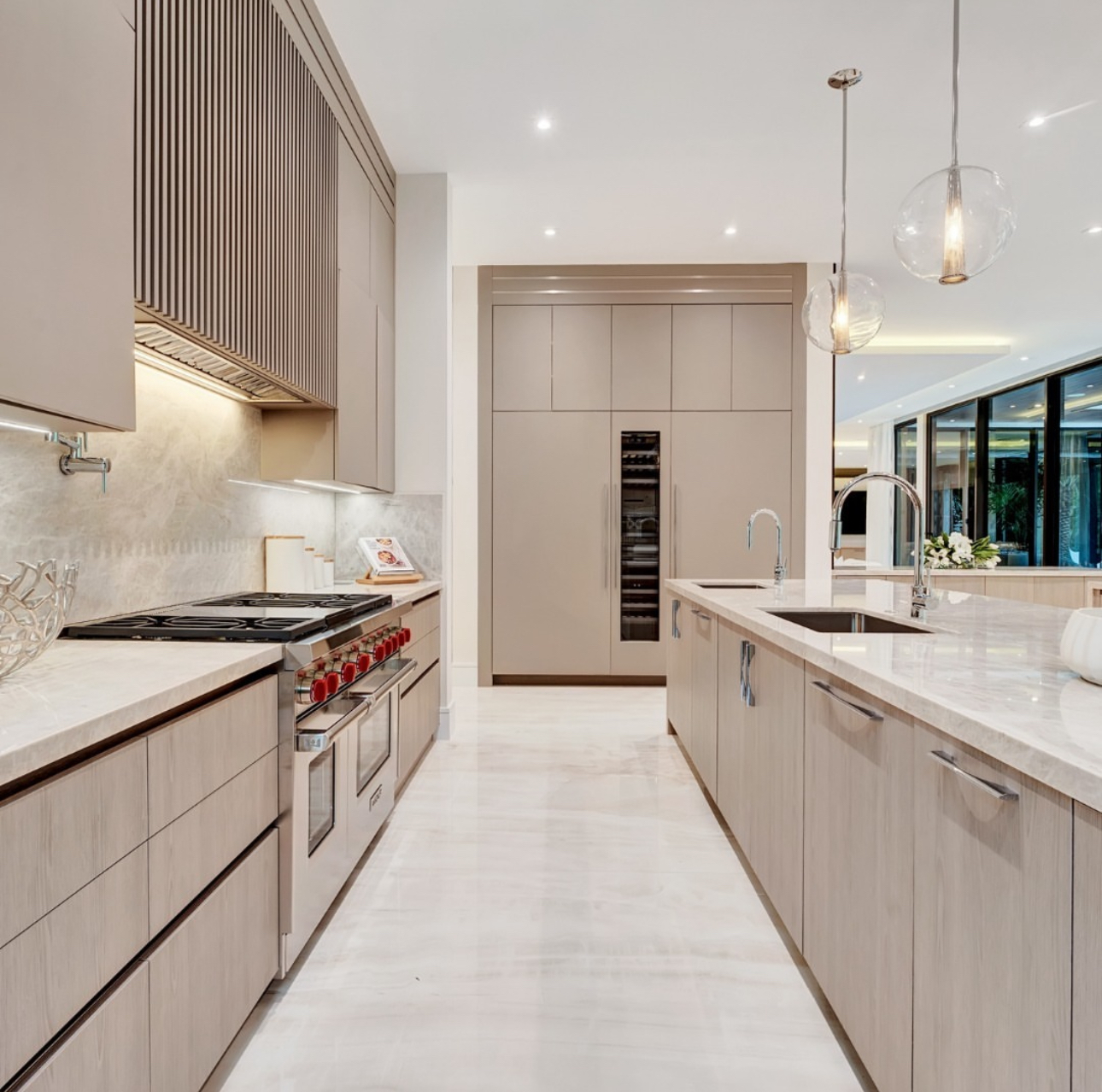 Taupe galley kitchen | Sunshine Alliance, Boca Raton FL